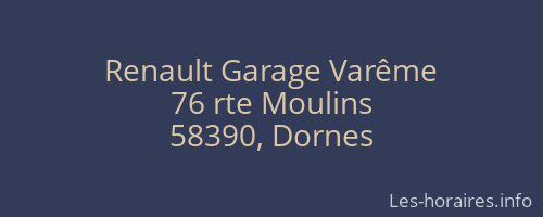 Renault Garage Varême