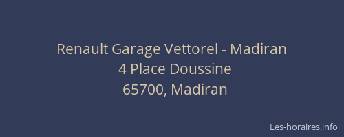 Renault Garage Vettorel - Madiran