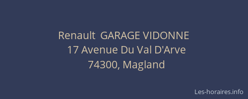 Renault  GARAGE VIDONNE