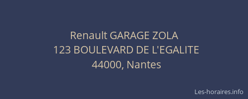 Renault GARAGE ZOLA