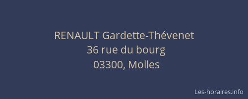 RENAULT Gardette-Thévenet