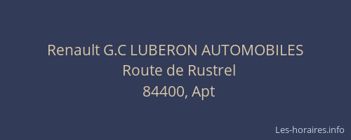 Renault G.C LUBERON AUTOMOBILES