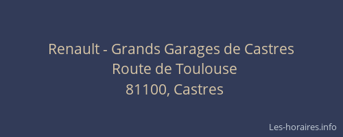 Renault - Grands Garages de Castres