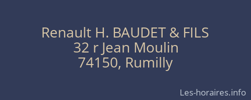 Renault H. BAUDET & FILS