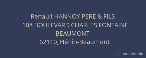 Renault HANNOY PERE & FILS
