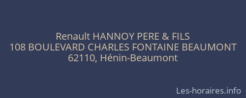 Renault HANNOY PERE & FILS