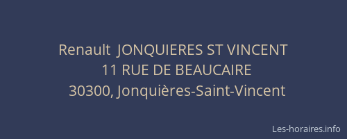 Renault  JONQUIERES ST VINCENT