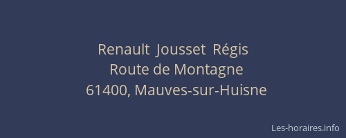 Renault  Jousset  Régis