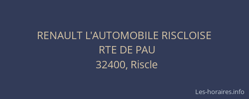 RENAULT L'AUTOMOBILE RISCLOISE