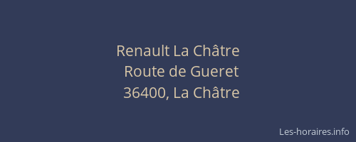 Renault La Châtre