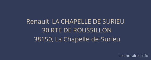 Renault  LA CHAPELLE DE SURIEU