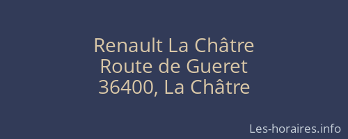 Renault La Châtre
