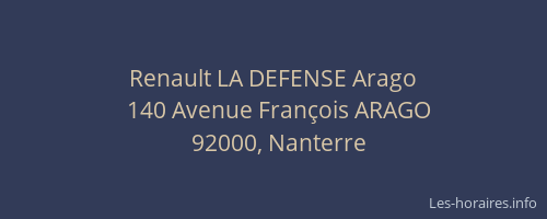 Renault LA DEFENSE Arago