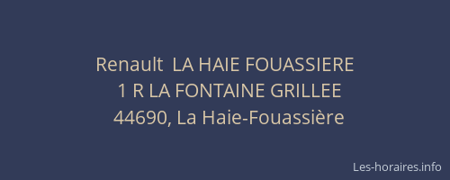Renault  LA HAIE FOUASSIERE