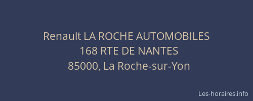 Renault LA ROCHE AUTOMOBILES