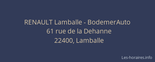 RENAULT Lamballe - BodemerAuto
