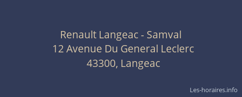Renault Langeac - Samval