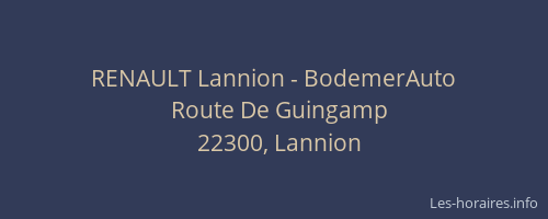 RENAULT Lannion - BodemerAuto