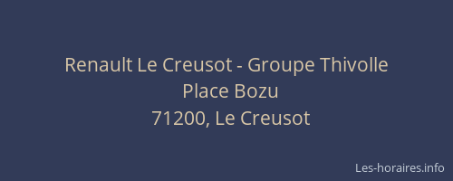 Renault Le Creusot - Groupe Thivolle