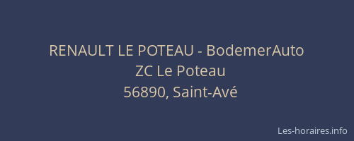 RENAULT LE POTEAU - BodemerAuto