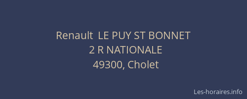 Renault  LE PUY ST BONNET