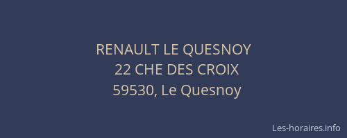 RENAULT LE QUESNOY