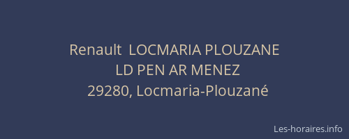Renault  LOCMARIA PLOUZANE
