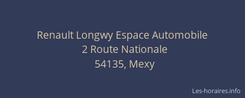 Renault Longwy Espace Automobile