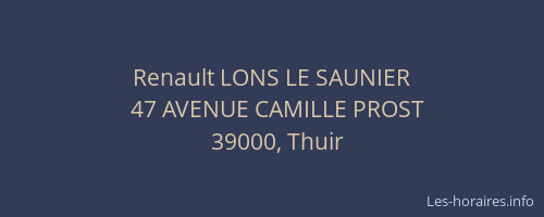 Renault LONS LE SAUNIER