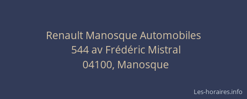 Renault Manosque Automobiles