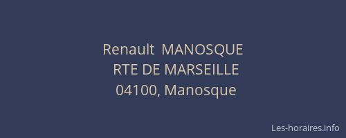 Renault  MANOSQUE
