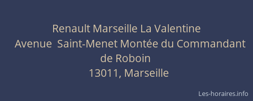 Renault Marseille La Valentine