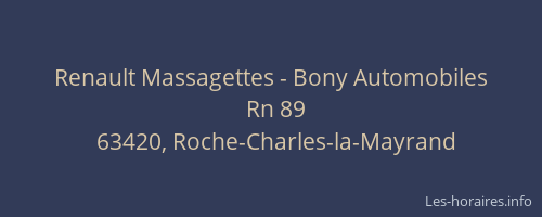 Renault Massagettes - Bony Automobiles