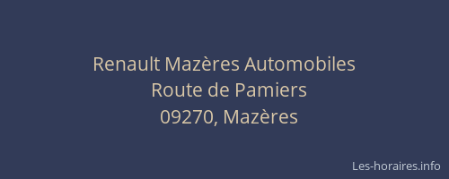 Renault Mazères Automobiles