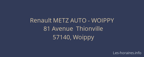 Renault METZ AUTO - WOIPPY