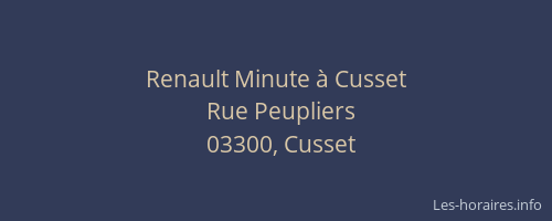 Renault Minute à Cusset