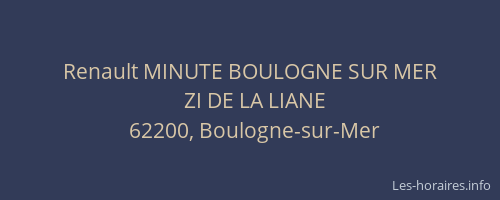 Renault MINUTE BOULOGNE SUR MER