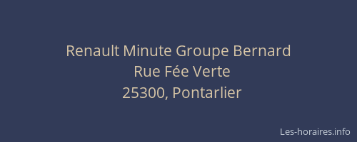 Renault Minute Groupe Bernard