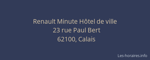 Renault Minute Hôtel de ville