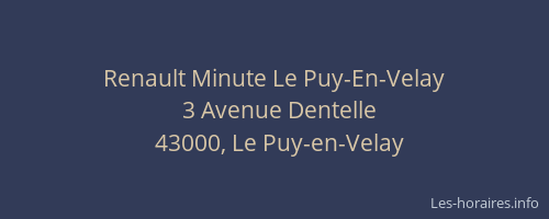 Renault Minute Le Puy-En-Velay