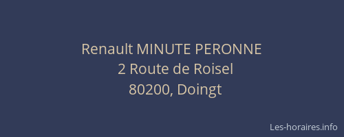 Renault MINUTE PERONNE