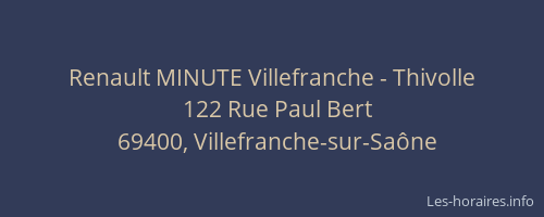 Renault MINUTE Villefranche - Thivolle