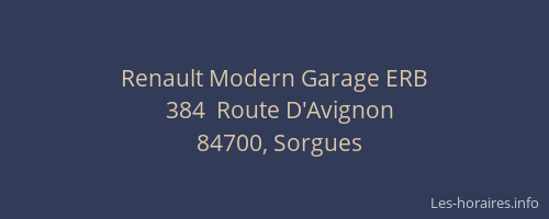 Renault Modern Garage ERB