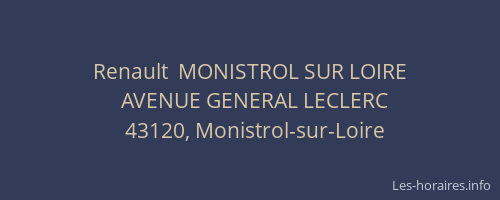 Renault  MONISTROL SUR LOIRE