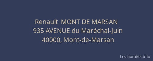 Renault  MONT DE MARSAN