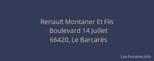 Renault Montaner Et Fils