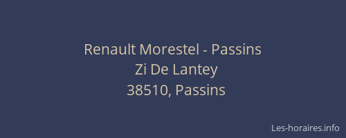 Renault Morestel - Passins