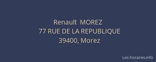Renault  MOREZ