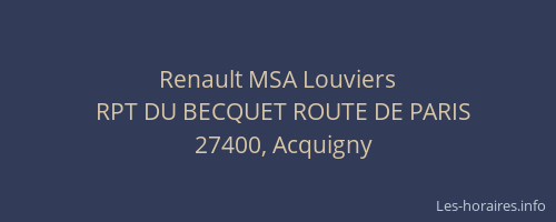 Renault MSA Louviers