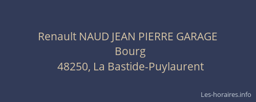 Renault NAUD JEAN PIERRE GARAGE